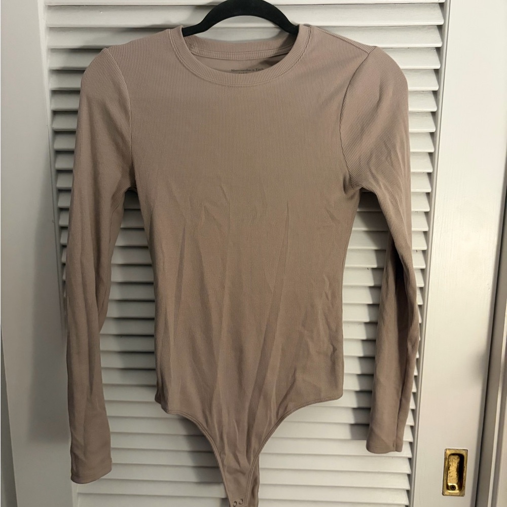 Abercrombie & Fitch Ribbed Beige Top